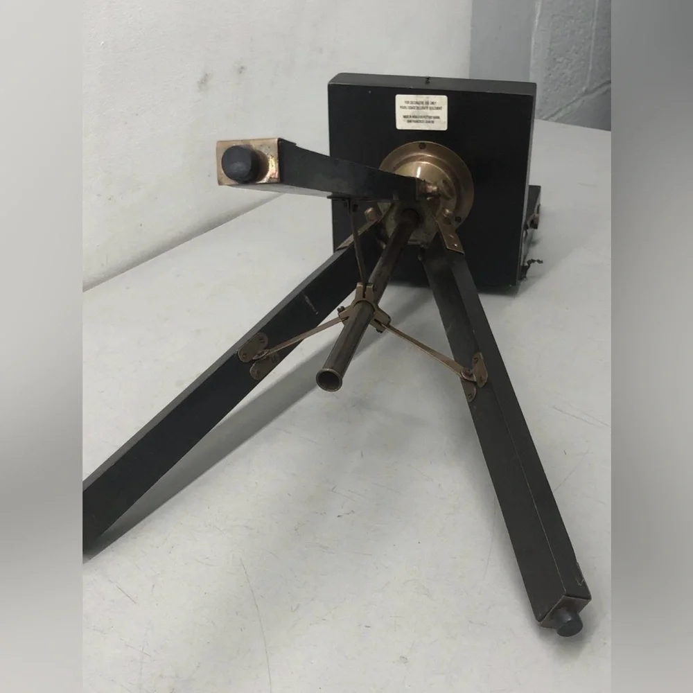 Vintage Pottery Barn Wooden Folding Faux Camera Tripod Home Decor Accent/Object